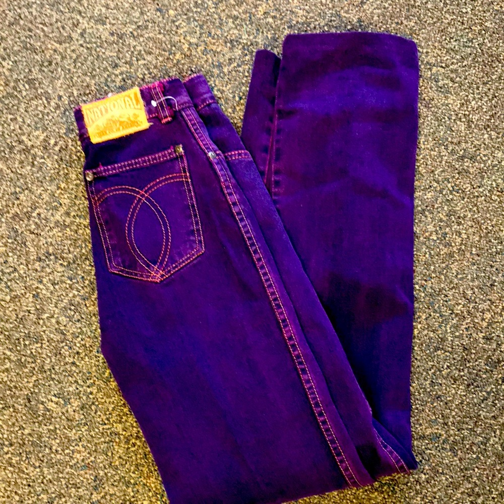 NWT Vintage 70’s 80’s National Purple Wash High Waisted Jeans Mom Jeans